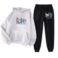 thumbnail image 1 of Puntoco Sudadera Con Capucha Para Mujer Sudadera De Manga Larga Con Bolsillo Pantalones De Moda Para Mujer Conjunto De Sudadera Estampada Liquidación Puntoco Puntoco-628, 1 of 2