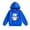 Blue, variant on Girls Cozy Hoodie Sweatshirt Festive Holiday Design Pullover, Long Sleeve Crewneck Warm Winter Casual Tops
