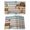 Brown, variant on Blue Brown Vintage Placemats Set of 6, Retro Farmhouse Elegant Pastoral Placemats for Dining Table, Place Mats for Kitchen Tabletop, Waterproof Wipeable Dining Table Mats Set