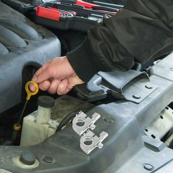 FRCOLOR 2pcs Copper Battery Terminal Connectors for Automotive Marine Top Post Wire Cable Ends