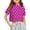 AB03-Hot Pink, variant on Inglocry Girls Short Sleeve Crop Tops Kids Fashion Oversized Cute Crew Neck Cropped Athletic T Shirts Oversized T-Shirt Polka Dot Graphic Tees Red 2-3Y