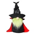 thumbnail image 2 of Wovilon Halloween Decor Halloween Doll Black Robe Rudolph Makeup Party Hat Faceless Doll Gnome, 2 of 6