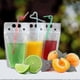 thumbnail image 4 of 100 Pcs Drink Pouches With 100 Straw Holes Translucent Reclosable Zipper Plastic Pouches f54, 4 of 5