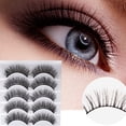 thumbnail image 4 of Trayknick 5 Pairs False Eyelashes All-match Natural Long 3D Mink Lashes Curling Fake Eye Lashes Makeup Tool for Party, 4 of 13