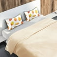thumbnail image 5 of Yayeee Pillowcase Queen Size Set of 2 Satin Wrinkle Resistant Pillow Case, Orange Leaves, 5 of 7