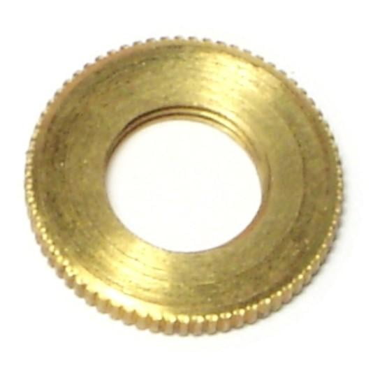 1/8IP x 3/4" Brass Knurled Lock Nuts LKNUTB-020 (15 pcs.)