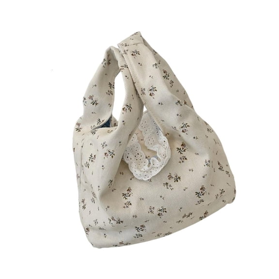 Stylish Floral Design Knot Bag With Reinforced Handle Casual Handbag Evening Purse For Wedding Party Shopping Or Travel