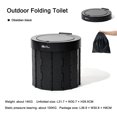 thumbnail image 2 of Baño Al Aire Libre Inodoro plegable portátil al aire libre para camping, senderismo, viajes, playa (negro) Tmvgtek Para Estrenar, 2 of 8