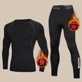 thumbnail image 3 of Traje de latón cálido para hombre, forro polar de invierno, capa base gruesa para correr, protección contra el frío, pantalones ajustados deportivos para otoño, 3 of 4