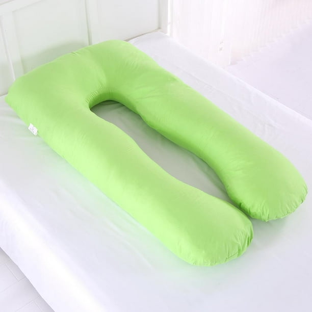 Funda De Almohada Para Mujeres Embarazadas Funda De Cojín De Maternidad En Forma De U (Verde)