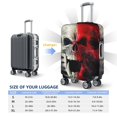thumbnail image 4 of Kdxio Red And White Screaming Demon Skull Pattern Luggage Cover for Travel,Elastic and Durable,Fits 18-32 Inch,Anti-Scratch Suitcase Protector-No luggage included, 4 of 5