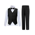 thumbnail image 2 of Boys Suits Slim Fit 4 Piece Formal Dresswear Suit for Kids Tuxedo Wedding Set Toddler Boy Dress with Vest Shirt Pants and Tie, 2 of 5