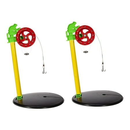 

2Pcs Ice Fishing Rod Tip- Flag with Marker Flag Pole for Fishing Tackle Gift - With hook pendant