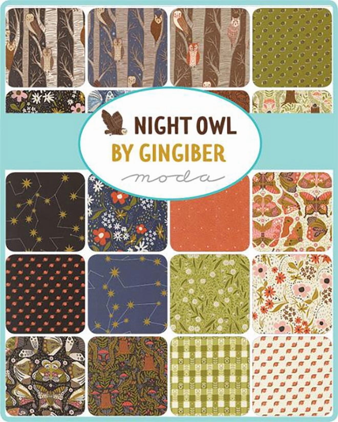 Moda - Night Owl Jelly Roll by Gingiber 40 pcs