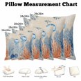 thumbnail image 5 of Throw Pillow Covers, Coastal Jellyfish 16x16 Pillow Covers for Couch/Sofa/Bed, Nautical Ocean Orange Blue Coral Leaves Decorative Square Linen Cushion Pillowcase for Home Decor, 5 of 9