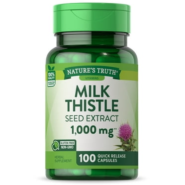 Milk Thistle Capsules | 1000mg | 100 Count | For Men and Women | by Nature's Truth