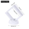 thumbnail image 2 of Uxcell 12 Pcs 3D Floating Display Case, 2.76 x 2.76 x 0.8 Inch Display Holder Stand, Jewelry Storage Box, White, 2 of 6