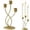 C, variant on Vintage Metal Candle Holders,2 Arm Candlestick Holder for Theme Party Table Centerpiece Decoration,Candle Stand for Birthday Holiday Christmas Halloween Wedding,Home Desktop Table Decor