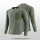 thumbnail image 5 of Blusas y camisas de manga larga con cuello redondo para hombre, estilo casual, a la moda, de color liso, para correr, fitness, con cremallera elástica alta, bolsillo, manga larga, cuello redondo, para, 5 of 9