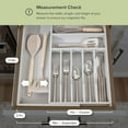 thumbnail image 4 of Premium Silverware, Flatware and Utensil Organizer for Kitchen Drawers, Food-Safe Contract Grade, Expandable from 10.5 to 19 In, Gray Bamboo, 4 of 14