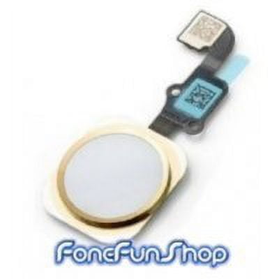 For iPhone 6 / 6 Plus Home Button on Flex White / Gold