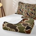 thumbnail image 4 of Manfei Rustic Aircraft Camo Twin Quilt Set, Vintage Plane Vehicle Twin Coverlet Set, Coyote Brown, 2pcs, 1 Bedspread and 1 Pillowcase, 4 of 7