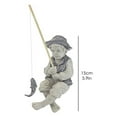 thumbnail image 3 of LoyGkgas Garden Statue Resin Fisherman Gone Fishing Boy Garden Sculpture Ornaments, 3 of 8