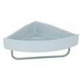 thumbnail image 3 of Estante de esquina para ducha de baño, gran capacidad, ahorra espacio, montado en la pared, para el hogar, la cocina, el inodoro, cuadrado, azul claro, 3 of 12