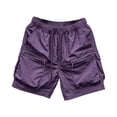 thumbnail image 7 of Women's Quick Dry Hiking Cargo Shorts with Zipper Pockets Lightweight Athletic Shorts for Workout Travel, L, 7 of 7