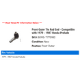 thumbnail image 2 of Front Outer Tie Rod End - Compatible with 1979 - 1987 Honda Prelude 1980 1981 1982 1983 1984 1985 1986, 2 of 2