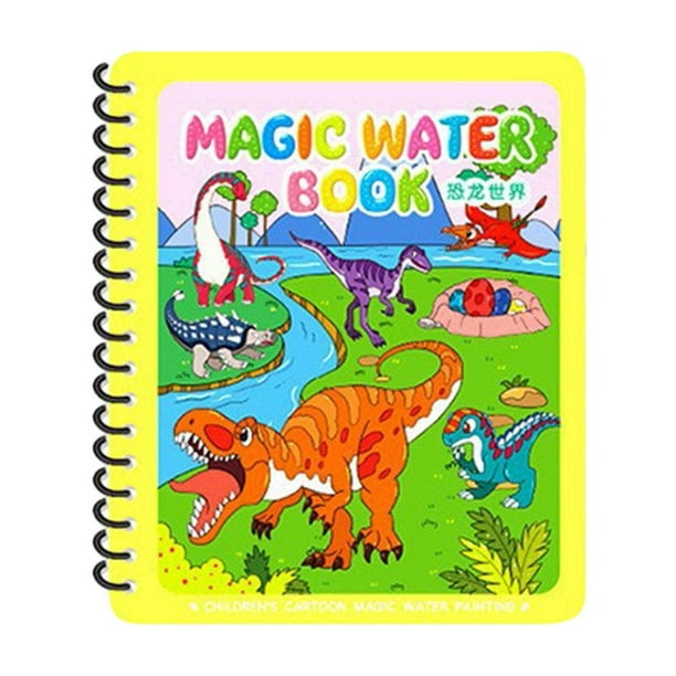 Libro de pintura al agua para niños | Libro reutilizable para colorear grafitis con bolígrafo de agua | Actividad artística sin complicaciones para preescolar y guardería