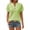 #0139-Green, variant on Favoffer Women’s Textured V-Neck Blouse Short Sleeve Button Front Casual Linen Tops Solid Color Loose Fit Lightweight Breathable Summer Shirts