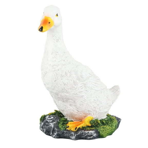 Falleo Clearance Outdoor Simulation White Duck Statue Landscape Sculpture Courtyard Garden Decoration