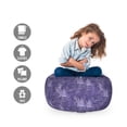 thumbnail image 2 of Botany Storage Toy Bag Chair, Bush of Purple Fern Leaves in the Forest Herbs of Island Exotic Pattern, Stuffed Animal Organizer Washable Bag, Large Size, Blue Violet, by Ambesonne, 2 of 3