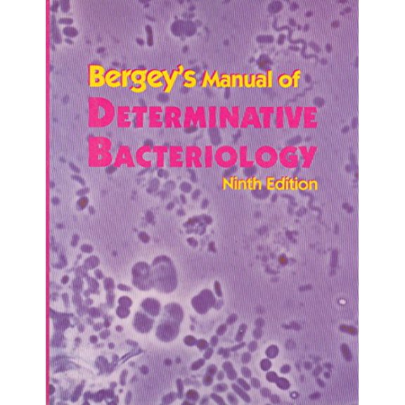 Pre-Owned Bergey's Manual of Determinative Bacteriology, 9780683006032, 0683006037, Paperback, Ninth edition