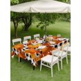 thumbnail image 3 of Outdoor Tablecloth with Umbrella Hole and Zipper, Orange Fall Rectangle Table Cloth 54x80 Inch Waterproof Tablecloth, Pumpkins Thanksgiving Maple Leaf Plaid Picnic Table Cover for Patio Camping, 3 of 7