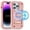 Rosegold, variant on Dteck for iPhone 14 Pro Max Case Built-in Magnet Compatible with MagSafe Charging Rugged Case Shockproof Drop Protection Protective Cover with Kickstand for iPhone 14 Pro Max,Deep Purple