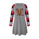 thumbnail image 5 of ICHUANYI Clearance Womens Classic Christmas Print Long Sleeves Crewneck Plaid Mini Fall Dress(Gray, M) ICHUANYI WER2023081500978, 5 of 5