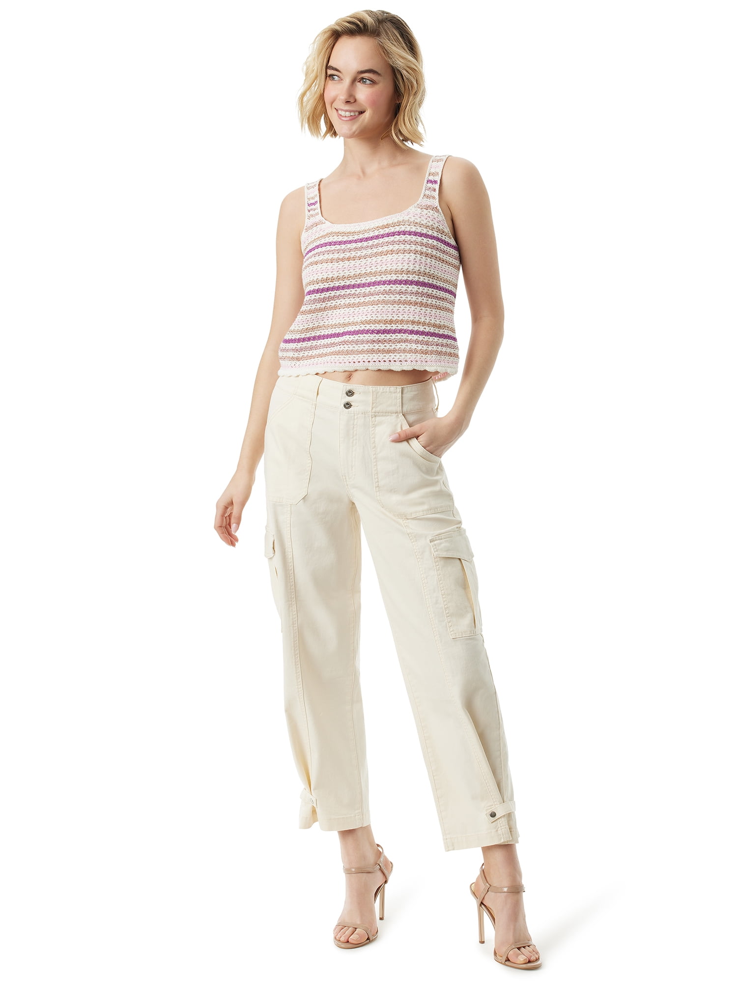 Jessica Simpson Women's and Women's Plus Cargo Low Rise Pants, Sizes 2-26W
