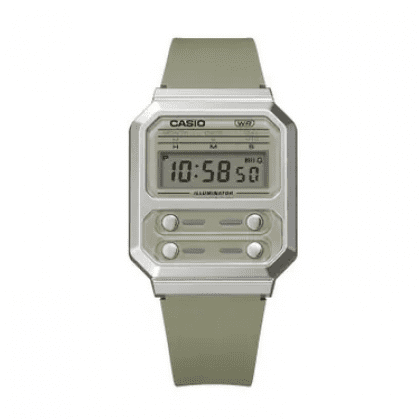 Casio A100WEF-3A Vintage Digital Green Resin Band Unisex Watch