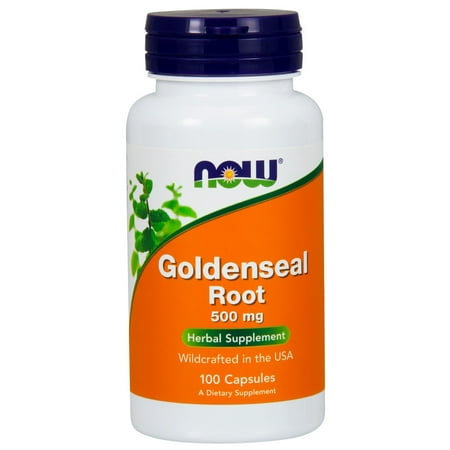 Goldenseal Root 50 Caps - Goldenseal Root 500mg US Wildcrafted Now Foods 100 Caps