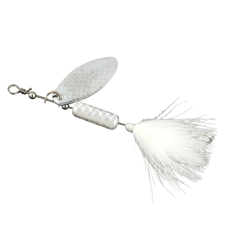 bass spinner lures Dr.Fish 5pcs Inline Spinners BaitRooster Tail kit Northern Pike Bass spinnerbait blue and white