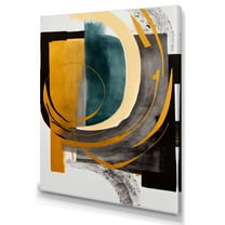 Designart Modern Green Art Deco IV Canvas Wall Art