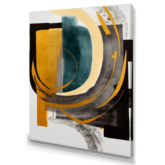 Designart Modern Green Art Deco IV Canvas Wall Art