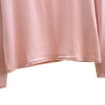 thumbnail image 6 of Feancey Plus Size Long Sleeve Tops for Women Modal Soft Undershirts Crewneck Casual Pullover Solid Color Loose Basic Tees Pink L, 6 of 7