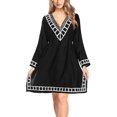 thumbnail image 3 of HAPPY BAY Women's Beachwear Short Summer Beach Dress Bathing Suit Cover ups 8-12 Black_AC678, 3 of 3