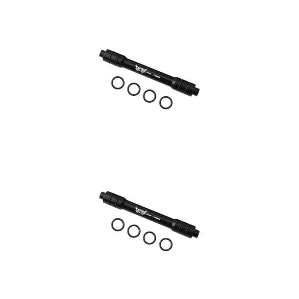 Greeniant Adaptador de eje pasante de bicicleta Cubo de rueda delantera resistente al desgaste 12 a 9 mm 100 MM Eje de conversión Adaptador de Negro 2piezas