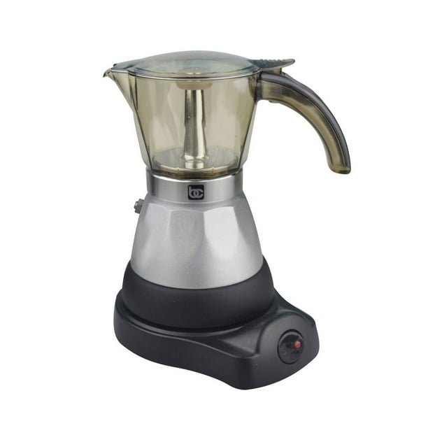Bene Casa 3 cup electric espresso maker, detachable base for cordless serving, automatic
