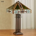 thumbnail image 4 of Javier Stained Glass Table Lamp - Bronze - Handcrafted - Mission Style Lamps for Bedroom, Living Room, Office - Antique Aesthetic - 27 Inches High, 4 of 7