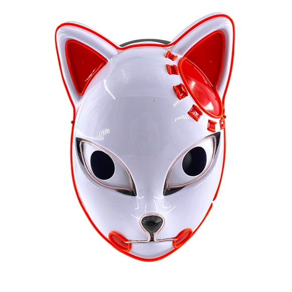 ITFABS Demon Slayer LED Mask Headgear Cosplay Tools Festival Decorations